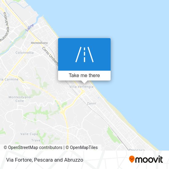 Via Fortore map