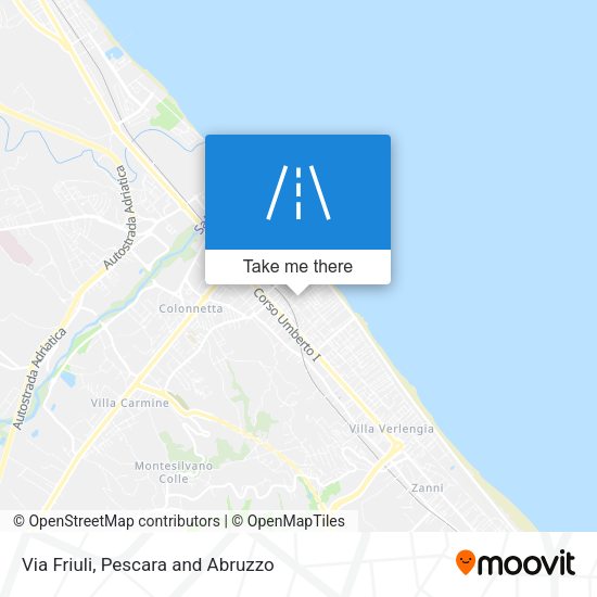 Via Friuli map