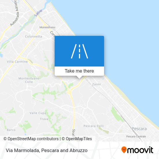 Via Marmolada map