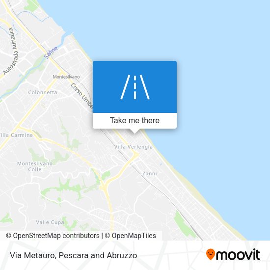 Via Metauro map