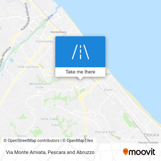 Via Monte Amiata map
