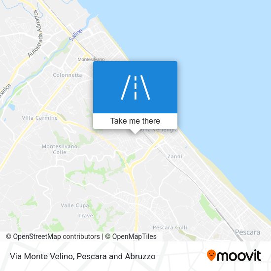 Via Monte Velino map
