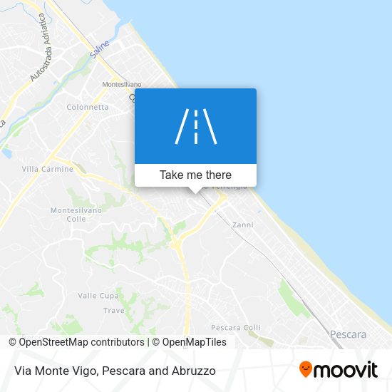 Via Monte Vigo map