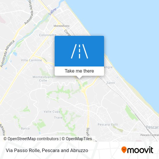 Via Passo Rolle map