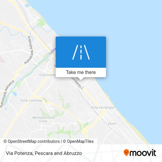 Via Potenza map