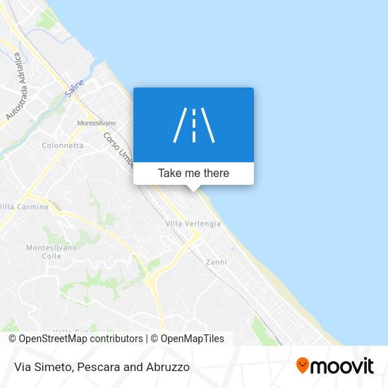 Via Simeto map