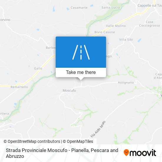 Strada Provinciale Moscufo - Pianella map