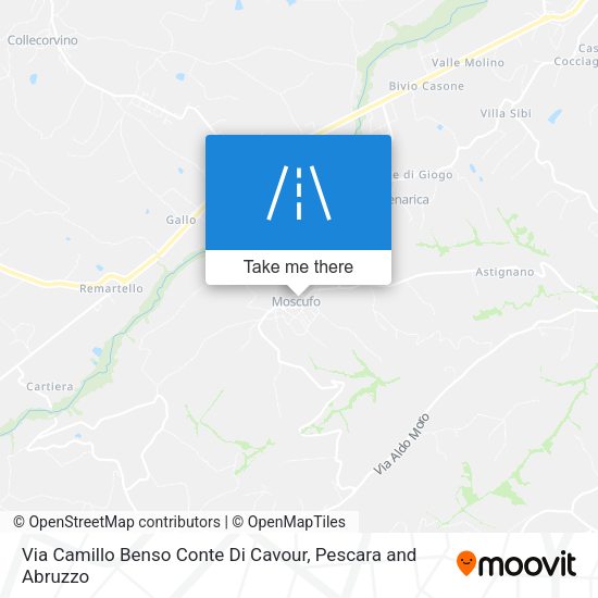 Via Camillo Benso Conte Di Cavour map