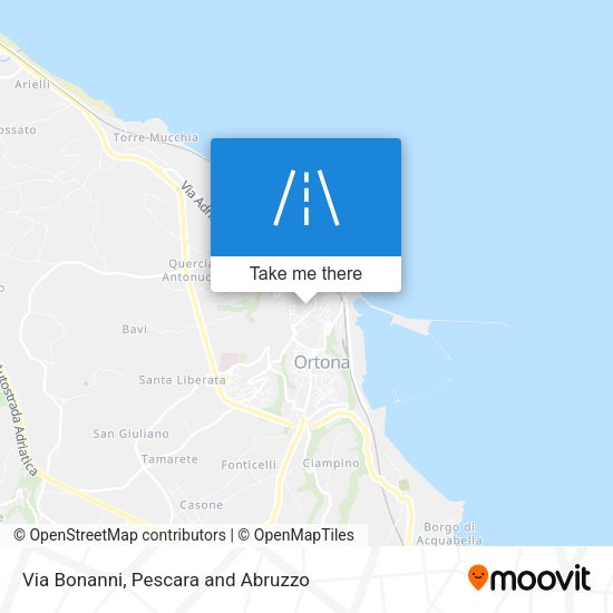 Via Bonanni map