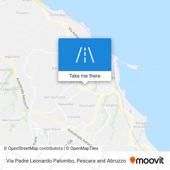 Via Padre Leonardo Palombo map