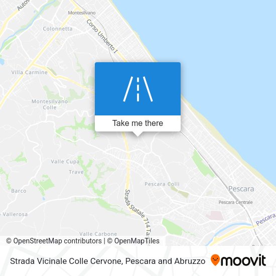 Strada Vicinale Colle Cervone map