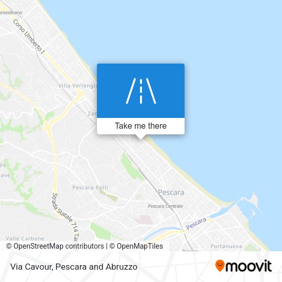 Via Cavour map