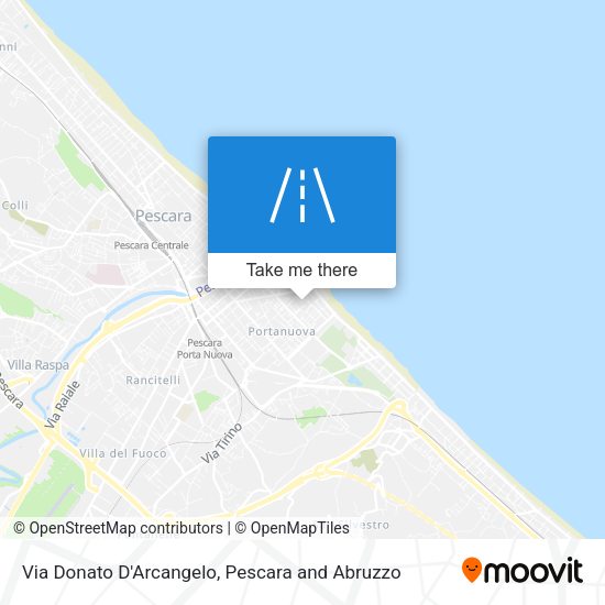 Via Donato D'Arcangelo map