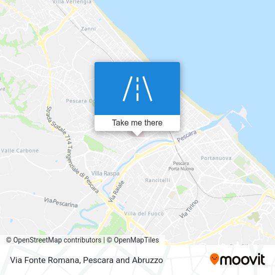 Via Fonte Romana map