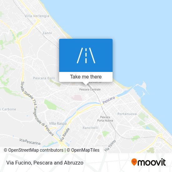 Via Fucino map