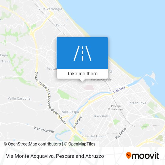 Via Monte Acquaviva map
