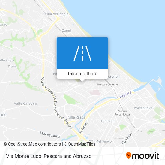 Via Monte Luco map