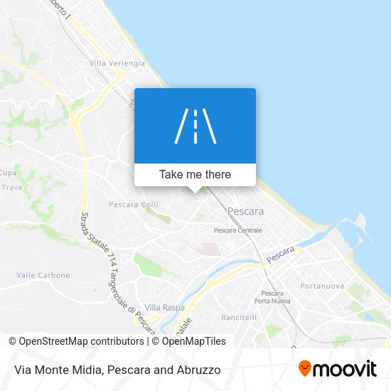 Via Monte Midia map