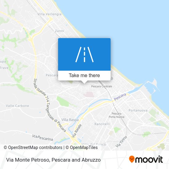 Via Monte Petroso map