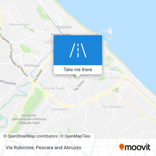 Via Rubicone map