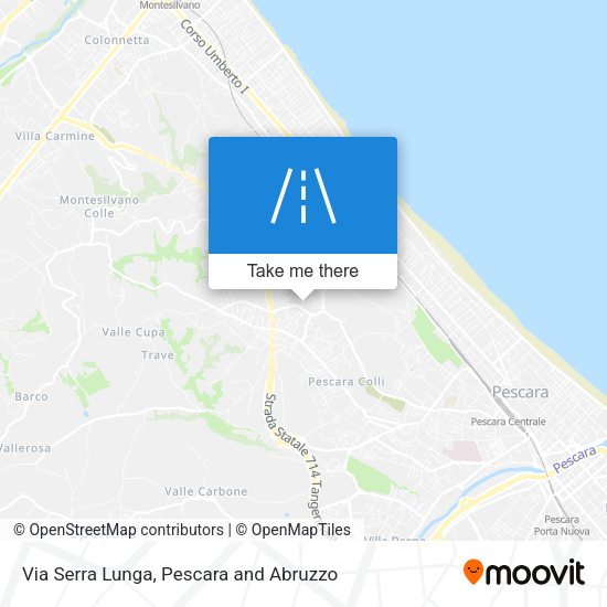 Via Serra Lunga map