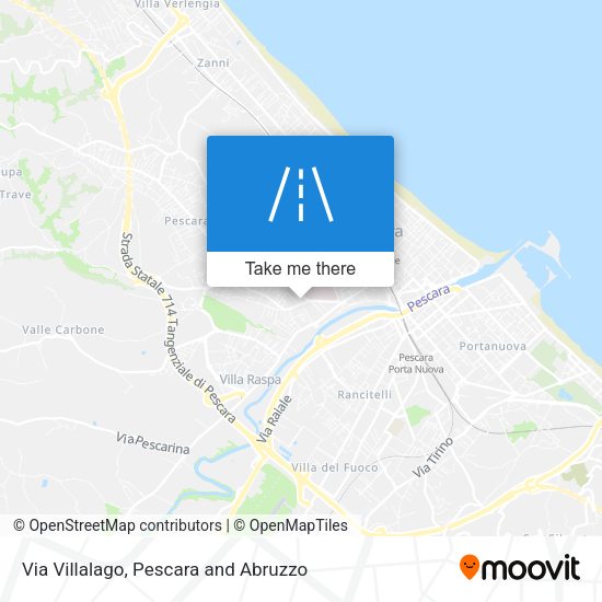 Via Villalago map