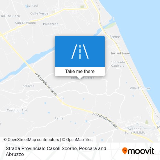 Strada Provinciale Casoli Scerne map