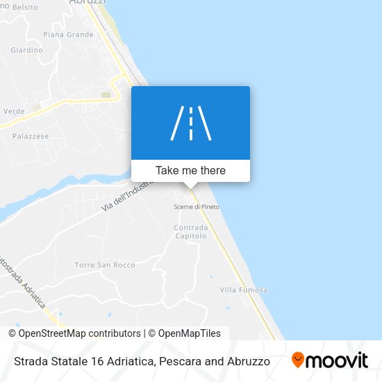 Strada Statale 16 Adriatica map