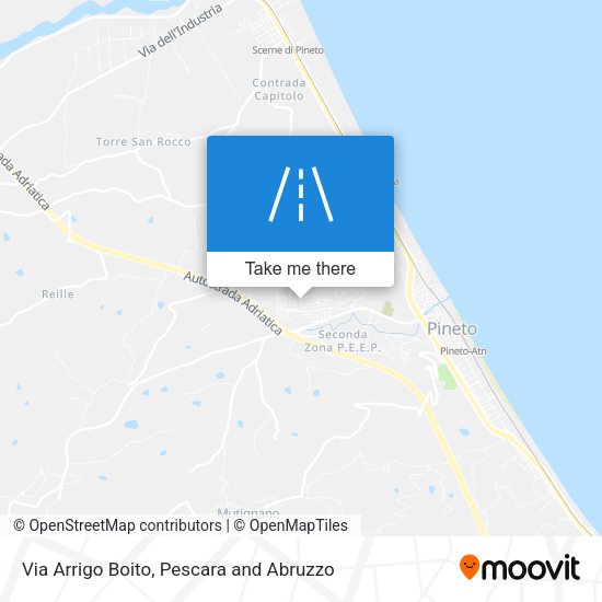 Via Arrigo Boito map