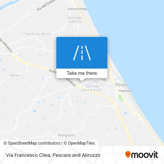 Via Francesco Cilea map