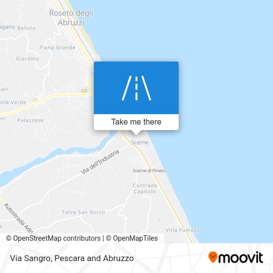 Via Sangro map