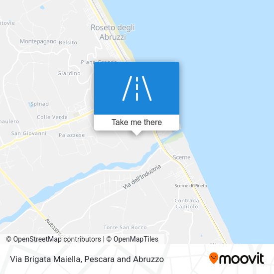 Via Brigata Maiella map