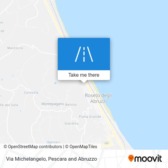 Via Michelangelo map