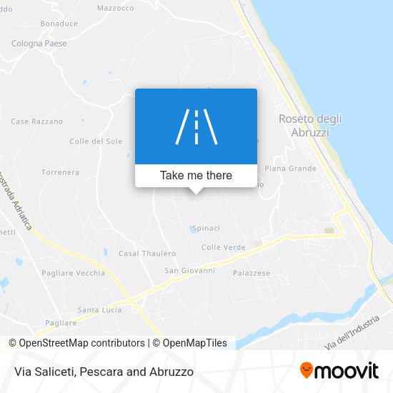 Via Saliceti map