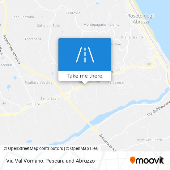 Via Val Vomano map