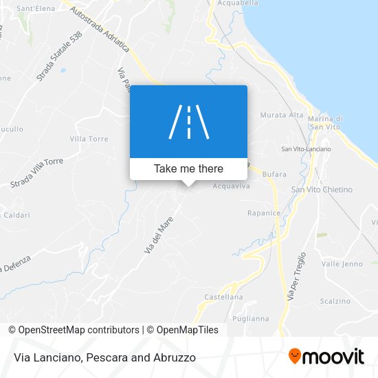 Via Lanciano map