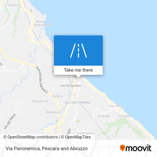Via Panoramica map