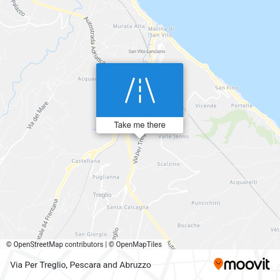 Via Per Treglio map