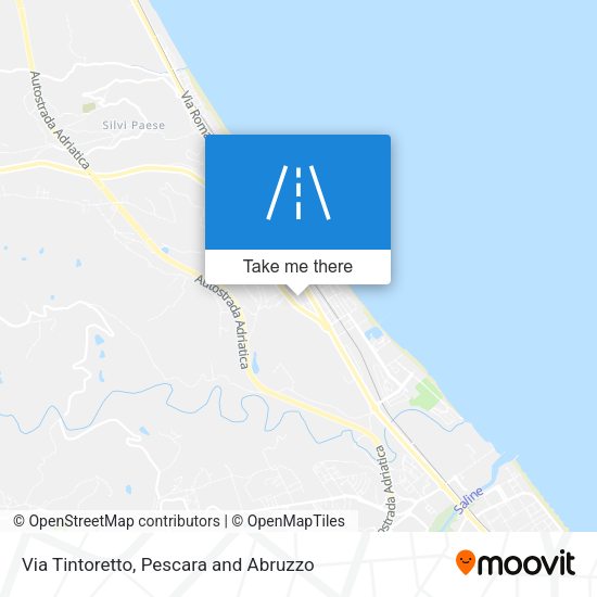 Via Tintoretto map