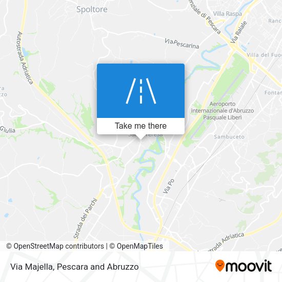 Via Majella map