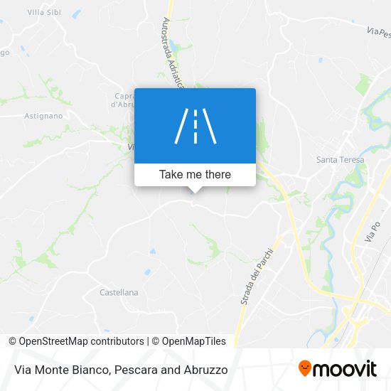 Via Monte Bianco map
