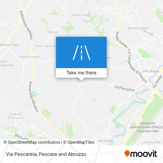 Via Pescarina map