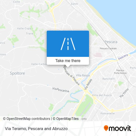 Via Teramo map
