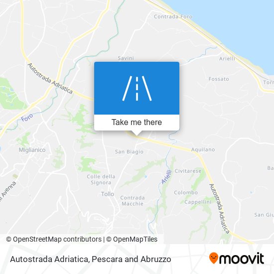 Autostrada Adriatica map