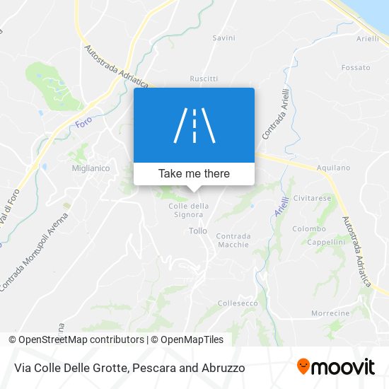 Via Colle Delle Grotte map