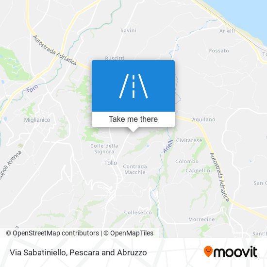 Via Sabatiniello map