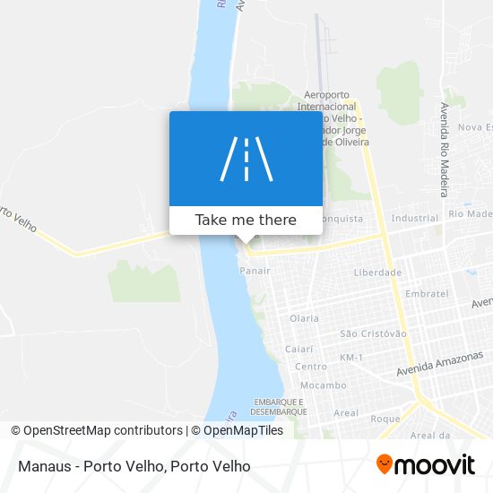 Manaus - Porto Velho map