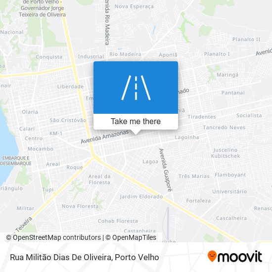Mapa Rua Militão Dias De Oliveira