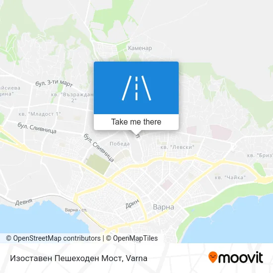 Карта Изоставен Пешеходен Мост