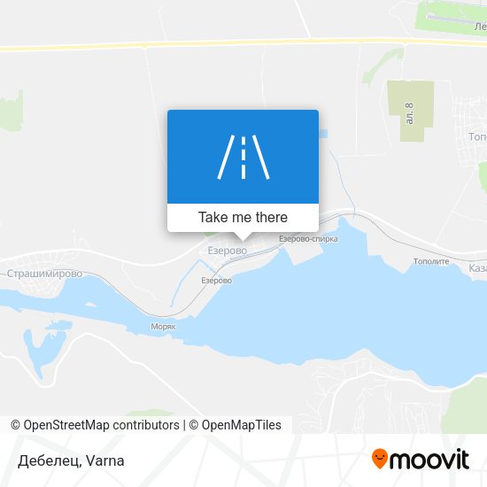 Дебелец map